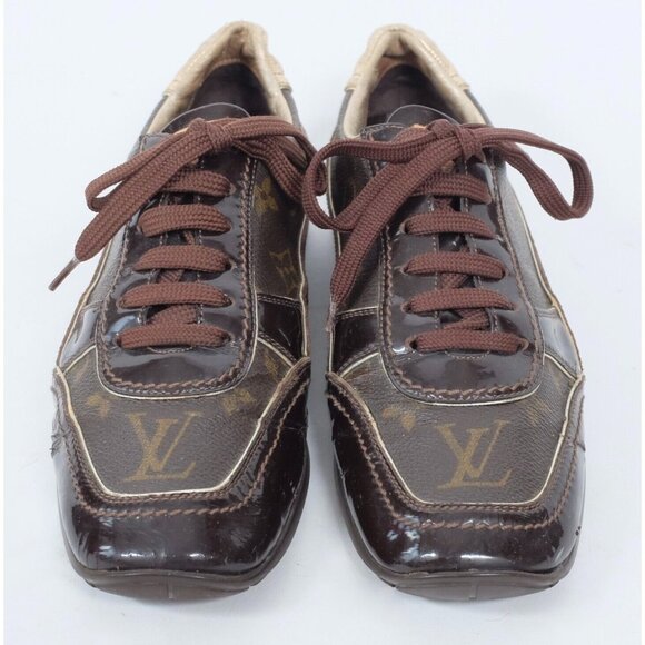 Louis Vuitton sneakers trainers 38.5 US 8.5 leather gold monogram LV - Picture 5 of 12